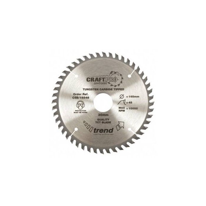 TREND CSB/AP250100 - Craft saw blade aluminium and plastic 250mm x 100 teeth x 30mm
