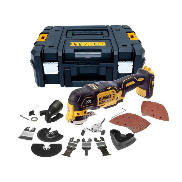 DeWalt DCS355NT 18v XR Brushless Multi Tool Bare Unit in TStak with Accessories